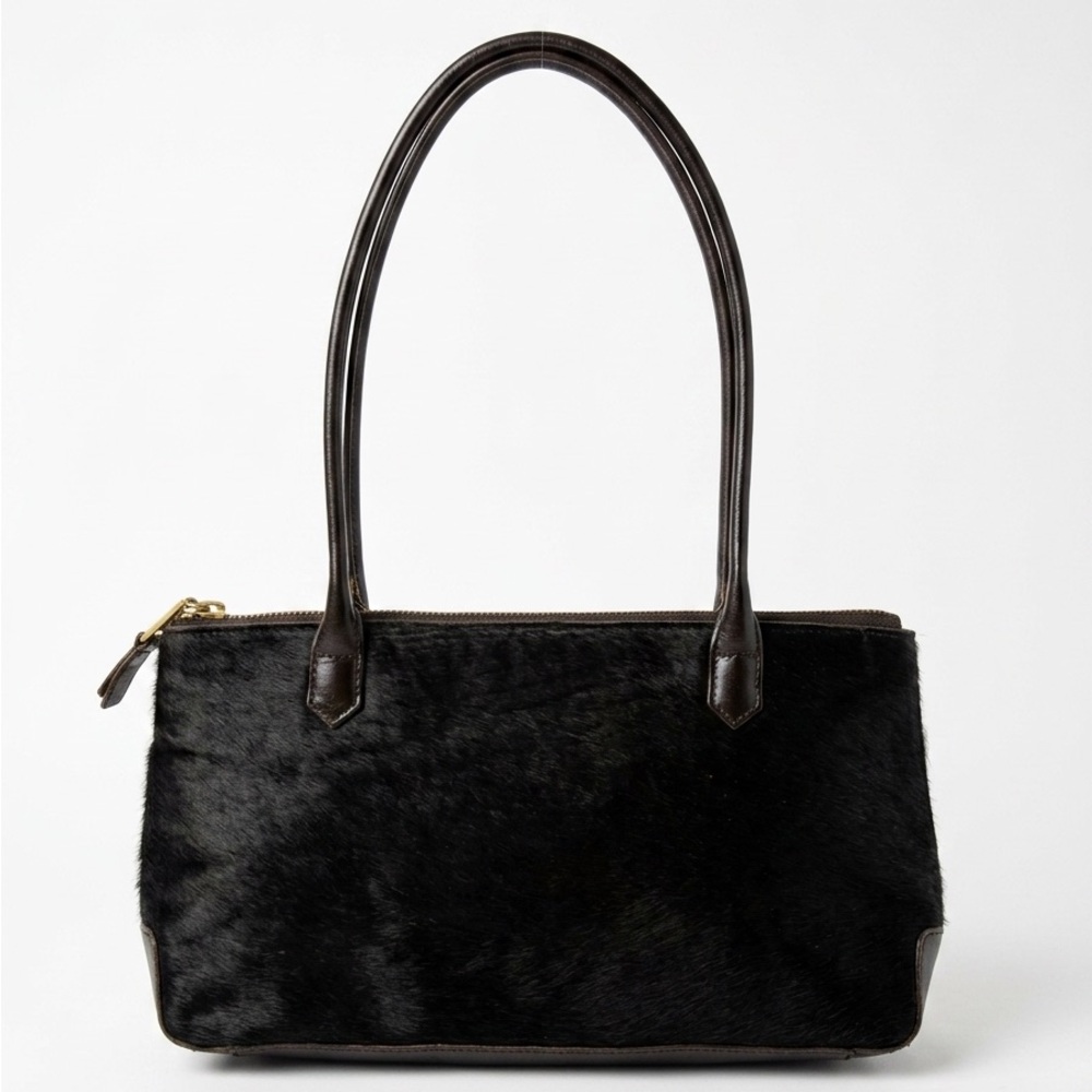 Hobo shoulder bag hair on and leather